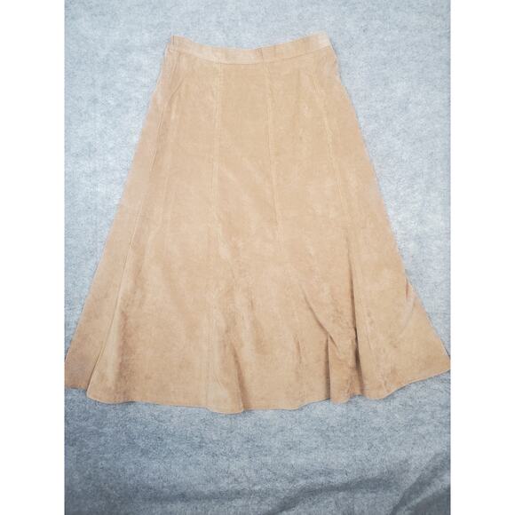 Company Collection Women's 8 Tan Corduroy Panel A-Line Maxi Skirt - Picture 1 of 7